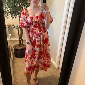 Floral Puff Sleeve Dress